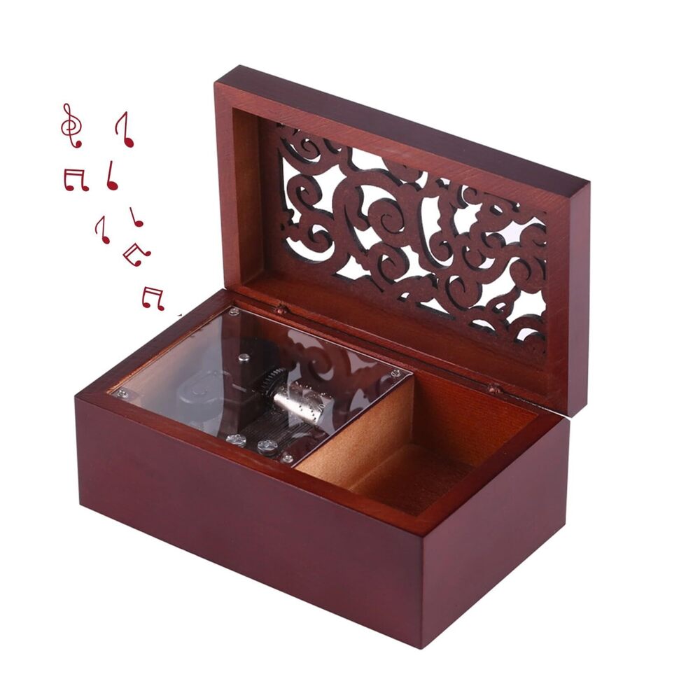 5206 Music Boxes for Girls, Canon Music Box Vintage Wooden Music Box Wind